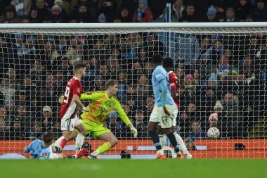 Manchester City 'den James McAtee, 11 Ocak 2025 tarihinde Etihad Stadyumu' nda oynanan ve Manchester City 'nin Salford City' ye karşı oynadığı 3.