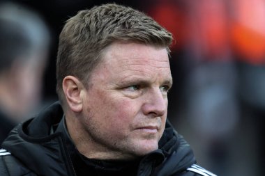 Newcastle United takımının Eddie Howe teknik direktörü, Birleşik Krallık 'ın Newcastle şehrinde 12 Ocak 2025 tarihinde oynanan 3. tur karşılaşmasında Newcastle United ile Bromley FC karşı karşıya geldi.