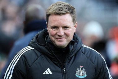 Newcastle United takımının Eddie Howe teknik direktörü, Birleşik Krallık 'ın Newcastle şehrinde 12 Ocak 2025 tarihinde oynanan 3. tur karşılaşmasında Newcastle United ile Bromley FC karşı karşıya geldi.