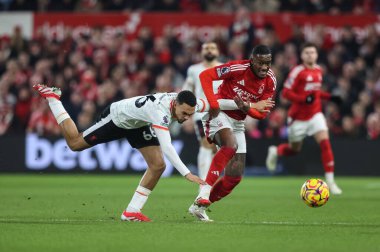 Liverpool 'dan Trent Alexander-Arnold Premier Lig maçı sırasında Nottingham Forest, Liverpool' a karşı City Ground, Nottingham, İngiltere, 14 Ocak 2025