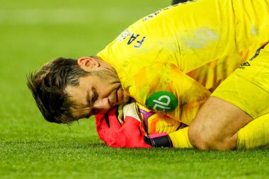 West Ham United takımından Lukasz Fabianski, 14 Ocak 2025 'te Londra Stadyumu' nda oynanan Premier League maçında kurtarıyor.