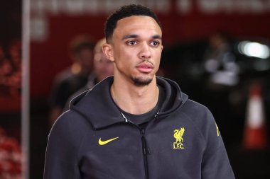 Liverpool 'dan Trent Alexander-Arnold Premier Lig maçı sırasında Nottingham Forest' a karşı Liverpool City Ground, Nottingham, İngiltere 'de 14 Ocak 2025' te geldi.