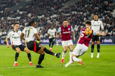 Fulham 'dan Adama Traore 14 Ocak 2025' te Londra Stadyumu 'nda oynanan Premier League maçında West Ham United Fulham' a karşı oynuyor.