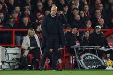 Premier Lig maçında Liverpool 'un Arne Slot teknik direktörü Nottingham Forest, Liverpool' a karşı City Ground, Nottingham, Birleşik Krallık 'ta 14 Ocak 2025