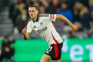 Timothy Castagne of Fulham in action during the Premier League match West Ham United vs Fulham at London Stadium, London, United Kingdom, 14th January 2025 clipart