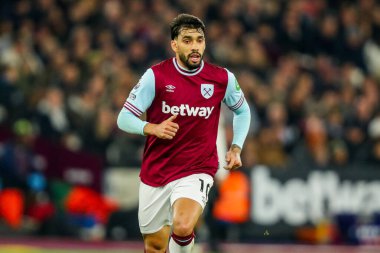 West Ham United takımından Lucas Paqueta, 14 Ocak 2025 'te Londra Stadyumu' nda oynanan Premier League maçında West Ham United ile Fulham karşılaşacak.