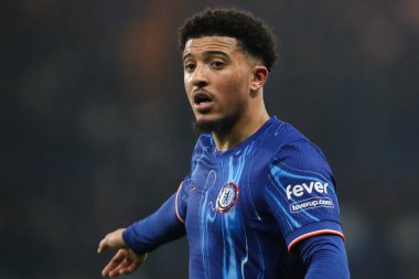 Chelsea 'den Jadon Sancho Premier Lig karşılaşmasında Chelsea' ye karşı Bournemouth Stamford Bridge, Londra, Birleşik Krallık 'ta 14 Ocak 2025