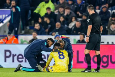 Kristal Saray 'dan Jefferson Lerma, 15 Ocak 2025' te King Power Stadyumu 'nda oynanan Premier Lig maçı sırasında sakatlandı.