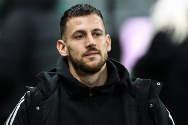 Newcastle United 'dan Martin Dbravka, 15 Ocak 2025' te İngiltere 'nin Newcastle kentindeki St. James' s Park 'ta oynanan Premier League maçı Newcastle United ile Wolverhampton Wanderers maçının önünde geldi.