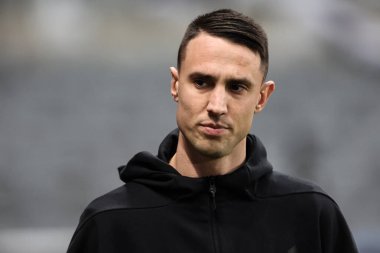 Newcastle United 'tan Odisseas Vlachodimos, 15 Ocak 2025' te St. James 's Park, Newcastle, İngiltere' de oynanan Premier League karşılaşması öncesinde Wolverhampton Wanderers 'a karşı geldi.