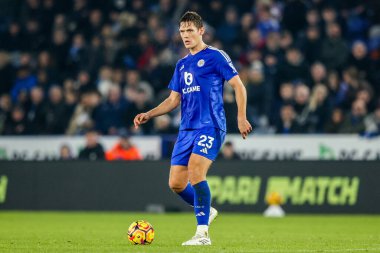 Leicester City 'den Jannik Vestergaard, İngiltere' nin Leicester şehrindeki King Power Stadyumu 'nda oynanan Premier League maçında pas attı.