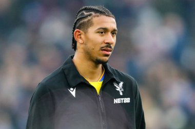 Crystal Palace 'dan Chris Richards, 18 Ocak 2025' te Londra Stadyumu 'nda oynanan Premier League maçı öncesinde sıralanır.