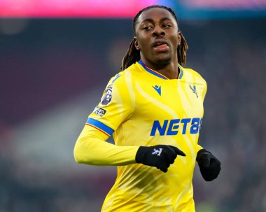 Kristal Saray 'dan Eberechi Eze 18 Ocak 2025' te Londra 'daki Londra Stadyumu' nda oynanan Premier League maçında West Ham United, Crystal Palace 'a karşı.