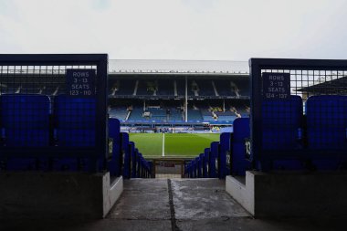 Goodison Park 'ın içinde, Everton' ın evi Premier League maçı öncesinde Everton Tottenham Hotspur 'a karşı Goodison Park, Liverpool, İngiltere, 19 Ocak 2025