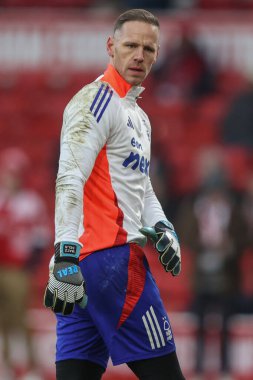 Nottingham Ormanı 'ndan Matz Sels Premier League maçı sırasında Nottingham Forest Southampton' a karşı 19 Ocak 2025 'te City Ground, Nottingham, İngiltere' de oynandı.