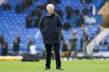Everton 'dan David Moyes, Premier League maçından önce 18 Ocak 2025' te Londra Stadyumu 'nda West Ham United' a karşı Crystal Palace maçına bakıyor.