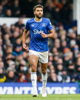 Everton 'dan Dominic Calvert-Lewin, 19 Ocak 2025' te Goodison Park, Liverpool 'da oynanan Premier League maçında Everton Tottenham Hotspur' a karşı.