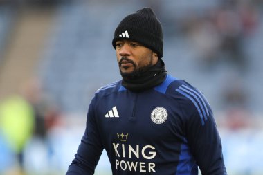Leicester City 'den Jordan Ayew Premier Lig maçı öncesinde King Power Stadyumu' nda Leicester City ile Fulham maçında ısındı. 18 Ocak 2025