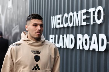 Leeds United takımından Jol Piroe, 19 Ocak 2025 'te Leeds Road, Leeds, İngiltere' de Leeds United ile Sheffield maçına geldi.