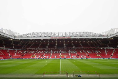 Manchester United - Brighton ve Hove Albion maçlarında Old Trafford, Manchester, İngiltere 'de 19 Ocak 2025' te oynanan Premier League maçında Old Trafford, Manchester United 'ın genel görünümü
