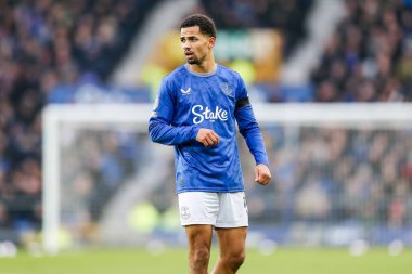 Everton 'dan Iliman Ndiaye, 19 Ocak 2025' te Goodison Park, Liverpool 'da oynanan Premier League maçında Everton Tottenham Hotspur' a karşı seyrediyor.