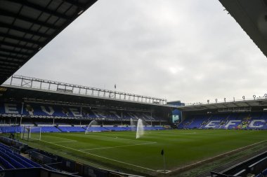 Goodison Park 'ın içinde, Everton' ın evi Premier League maçı öncesinde Everton Tottenham Hotspur 'a karşı Goodison Park, Liverpool, İngiltere, 19 Ocak 2025