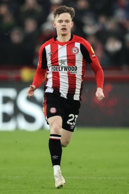 Brentford 'dan Keane Lewis-Potter Premier Lig maçı sırasında Brentford - Liverpool maçı sırasında Gtech Community Stadyumu, Londra, Birleşik Krallık, 18 Ocak 2025