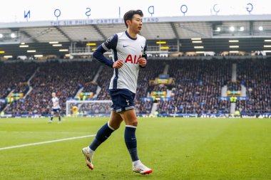 Tottenham Hotspur 'un oğlu Heung-min Premier League maçında Everton Tottenham Hotspur' a karşı Goodison Park, Liverpool, İngiltere, 19 Ocak 2025