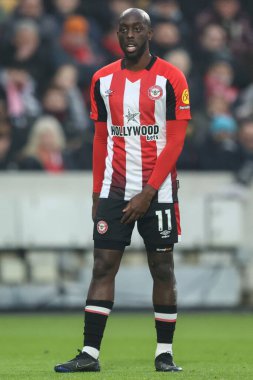 Brentford 'dan Yoane Wissa Premier League maçı sırasında Brentford, Liverpool' a karşı Gtech Community Stadyumu, Londra, Birleşik Krallık, 18 Ocak 2025