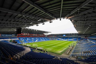 Cardiff City Stadyumu 'nun genel görünümü, 18 Ocak 2025' te Cardiff City, Cardiff City Stadyumu 'nda oynanan Cardiff City - Swansea City karşılaşması öncesinde.