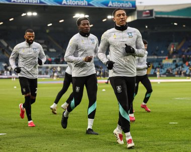 Sheffield 'li Liam Palmer, 19 Ocak 2025' te Leeds Road, Leeds, İngiltere 'de oynanan Sky Bet Şampiyonası maçında maç öncesi ısınma maçında Leeds United ve Sheffield maçında...