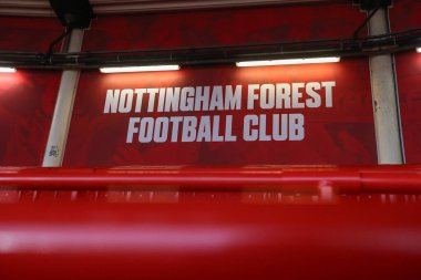Premier Lig maçı sırasında Nottingham Forest 'ın Southampton' a karşı oynadığı City Ground, Nottingham, İngiltere maçının genel bir görüntüsü.
