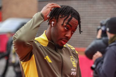 Nottingham Ormanı 'ndan Anthony Elanga, İngiltere' nin Nottingham şehrinde 19 Ocak 2025 'te oynanan Premier League maçı sırasında Nottingham Forest ve Southampton maçına geldi.