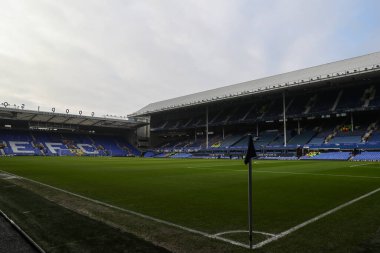 Goodison Park 'ın içinde, Everton' ın evi Premier League maçı öncesinde Everton Tottenham Hotspur 'a karşı Goodison Park, Liverpool, İngiltere, 19 Ocak 2025