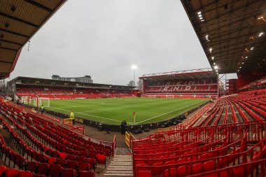Premier Lig maçı sırasında Nottingham Forest 'ın Southampton' a karşı oynadığı City Ground, Nottingham, İngiltere maçının genel bir görüntüsü.