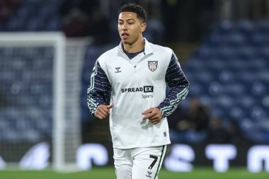 Sunderland 'dan Jobe Bellingham 17 Ocak 2025' te Burnley, Burnley, İngiltere 'deki Turf Moor' da oynanan Sky Bet Şampiyonası karşılaşmasında maç öncesi ısınma maçında