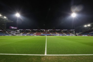 17 Ocak 2025 'te Burnley, Burnley, İngiltere' deki Turf Moor 'da oynanan Gökyüzü İddia Şampiyonası öncesinde Çim Mağribi maçı genel görünümü