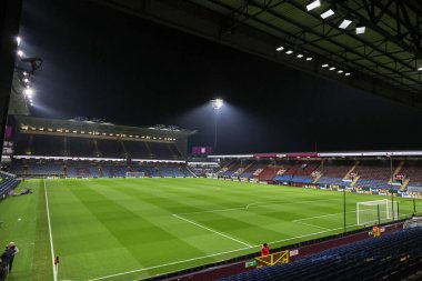 17 Ocak 2025 'te Burnley, Burnley, İngiltere' deki Turf Moor 'da oynanan Gökyüzü İddia Şampiyonası öncesinde Çim Mağribi maçı genel görünümü