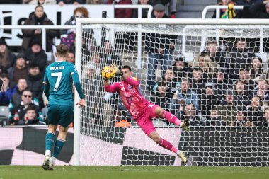 Newcastle United 'tan Martin Dbravka, 18 Ocak 2025' te St. James 's Park, Newcastle, İngiltere' de oynanan Premier League maçı Newcastle United ve Bournemouth maçında Bournemouth 'dan David Brooks' a bir şut kurtardı.