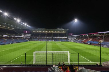 17 Ocak 2025 'te Burnley, Burnley, İngiltere' deki Turf Moor 'da oynanan Gökyüzü İddia Şampiyonası öncesinde Çim Mağribi maçı genel görünümü