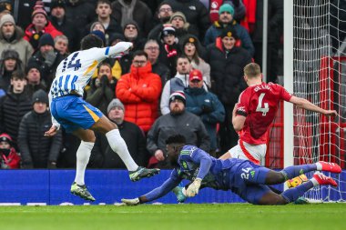 Brighton & Hove Albion takımından Georginio Rutter, Premier Lig karşılaşmasında Manchester United ve Hove Albion 'a karşı 19 Ocak 2025' te Old Trafford, Manchester 'da 1-3 berabere kaldı.