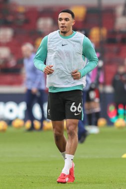Liverpool 'dan Trent Alexander-Arnold Premier Lig karşılaşmasında Brentford Liverpool' a karşı Gtech Community Stadyumu, Londra, İngiltere, 18 Ocak 2025