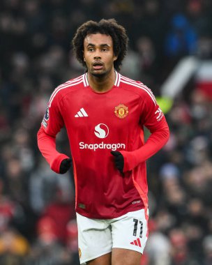 Manchester United ile Manchester United arasındaki Premier Lig karşılaşmasında Joshua Zirkzee ve Hove Albion, Old Trafford, Manchester, Birleşik Krallık 'ta 19 Ocak 2025