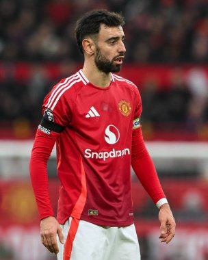 Manchester United, Manchester United ve Hove Albion maçlarında Manchester United 'a karşı 19 Ocak 2025' te Old Trafford, Manchester, İngiltere 'de oynanan Premier League maçında Bruno Fernandes