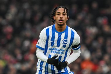 Premier Lig karşılaşmasında Brighton & Hove Albion 'dan Joo Pedro Manchester United ve Hove Albion' a karşı Old Trafford, Manchester, İngiltere, 19 Ocak 2025