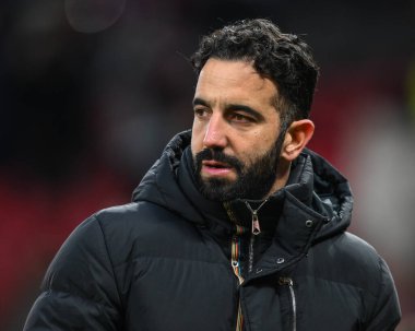 Manchester United 'ın Ruben Amorim Menajeri Manchester United ile Brighton ve Hove Albion arasında oynanan Premier League maçının sonunda Old Trafford, Manchester, İngiltere' de 19 Ocak 2025