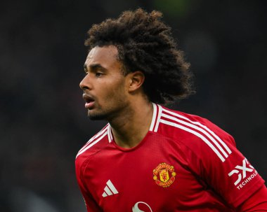 Manchester United ile Manchester United arasındaki Premier Lig karşılaşmasında Joshua Zirkzee ve Hove Albion, Old Trafford, Manchester, Birleşik Krallık 'ta 19 Ocak 2025