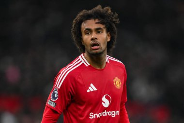Manchester United ile Manchester United arasındaki Premier Lig karşılaşmasında Joshua Zirkzee ve Hove Albion, Old Trafford, Manchester, Birleşik Krallık 'ta 19 Ocak 2025