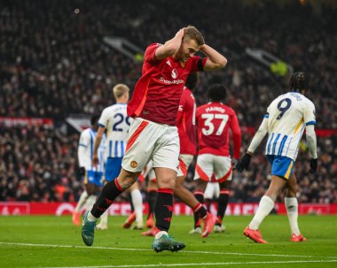 Manchester United 'dan Matthijs de Ligt, 19 Ocak 2025 tarihinde Old Trafford, Manchester, İngiltere' de oynanan Premier Lig karşılaşmasında Manchester United ve Hove Albion arasındaki golü kaçırdı.