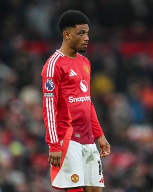 Manchester United 'dan Amad Diallo Premier League maçı sırasında Manchester United ve Hove Albion' a karşı Old Trafford, Manchester, Birleşik Krallık 'ta 19 Ocak 2025
